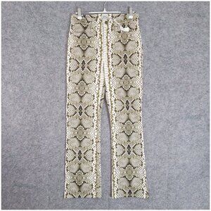 J CREW 26 Kickout Crop Snakeskin Perfecting Pocket Stretch Chino Pant NWT M0789
